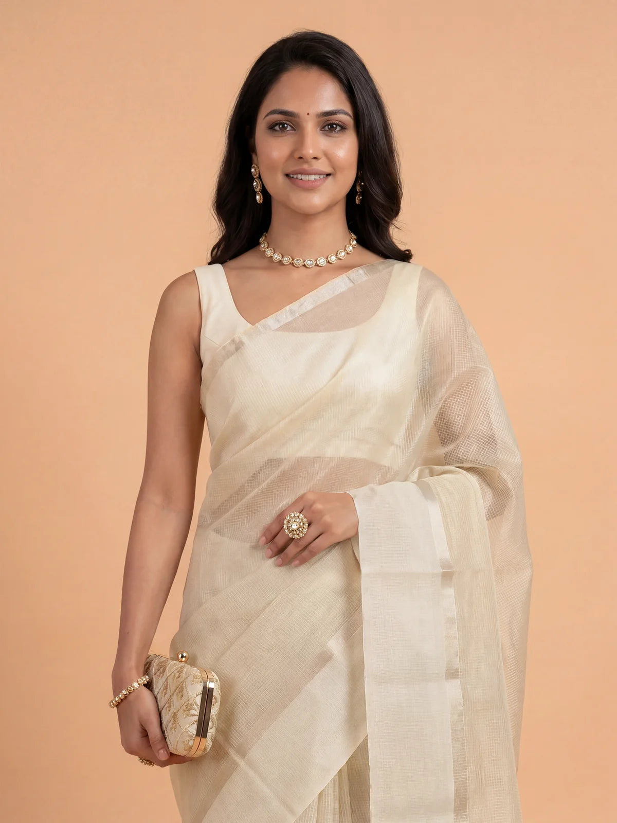 Ramyyam Women Art Silk Sandal Saree ASS130