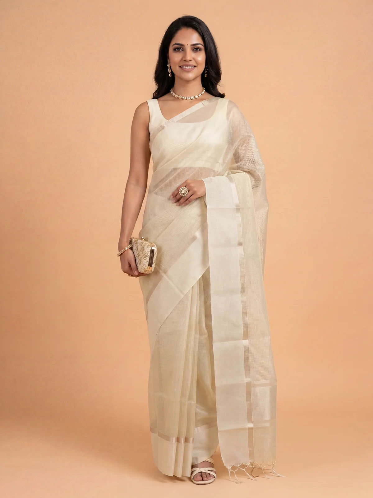 Ramyyam Women Art Silk Sandal Saree ASS130