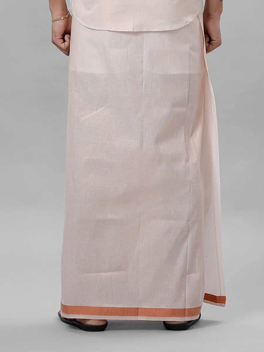 Ramraj Single Layer Tissue Readymade Copper Dhoti with Jari Border Viceroy