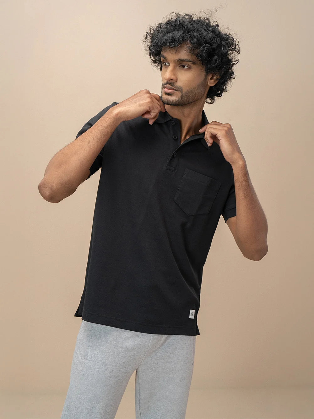 Ramraj Cotton Rich Pique Polo Black