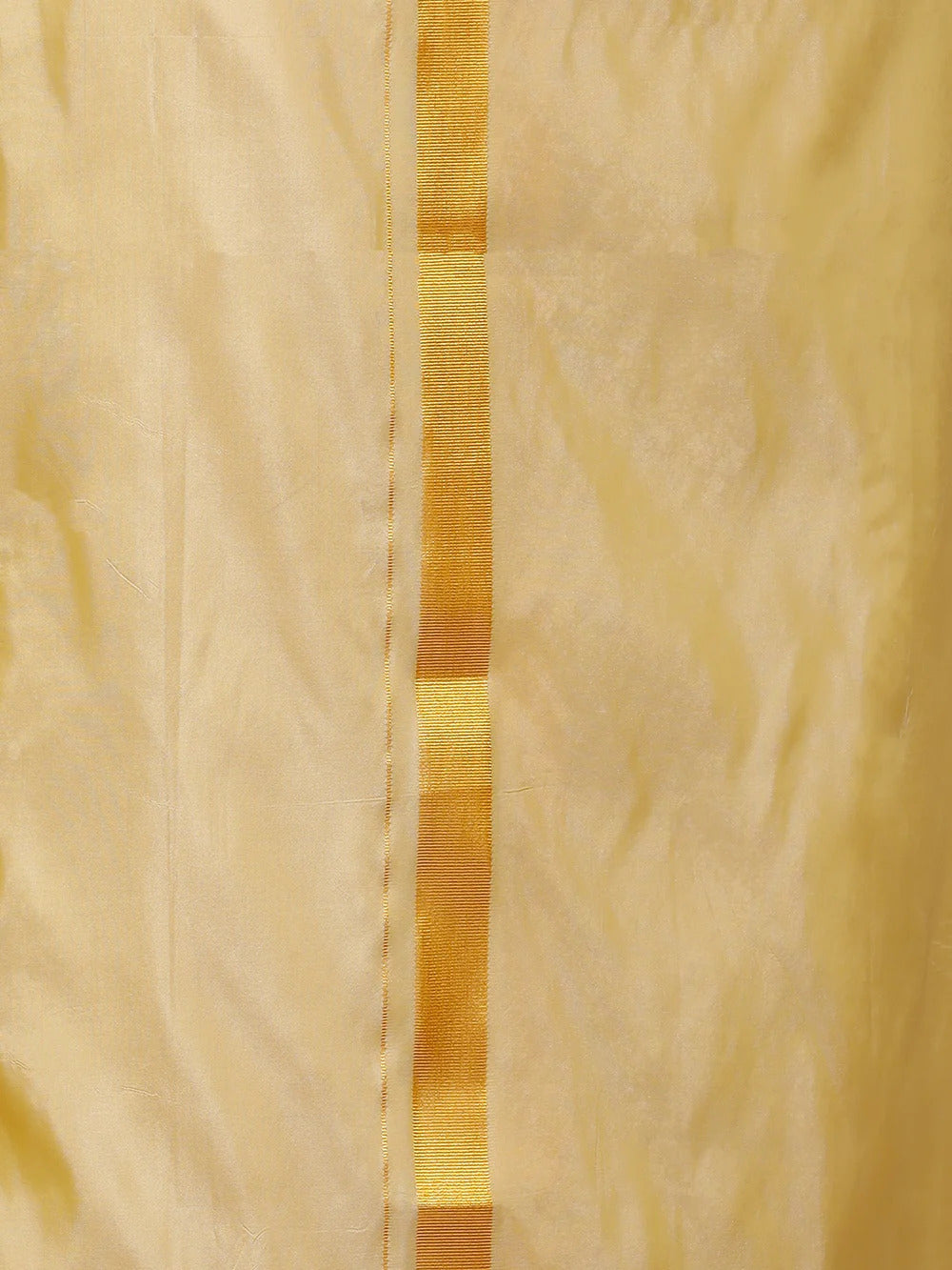 Ramraj Art Silk Gold Shirt with Dhoti & Towel Set