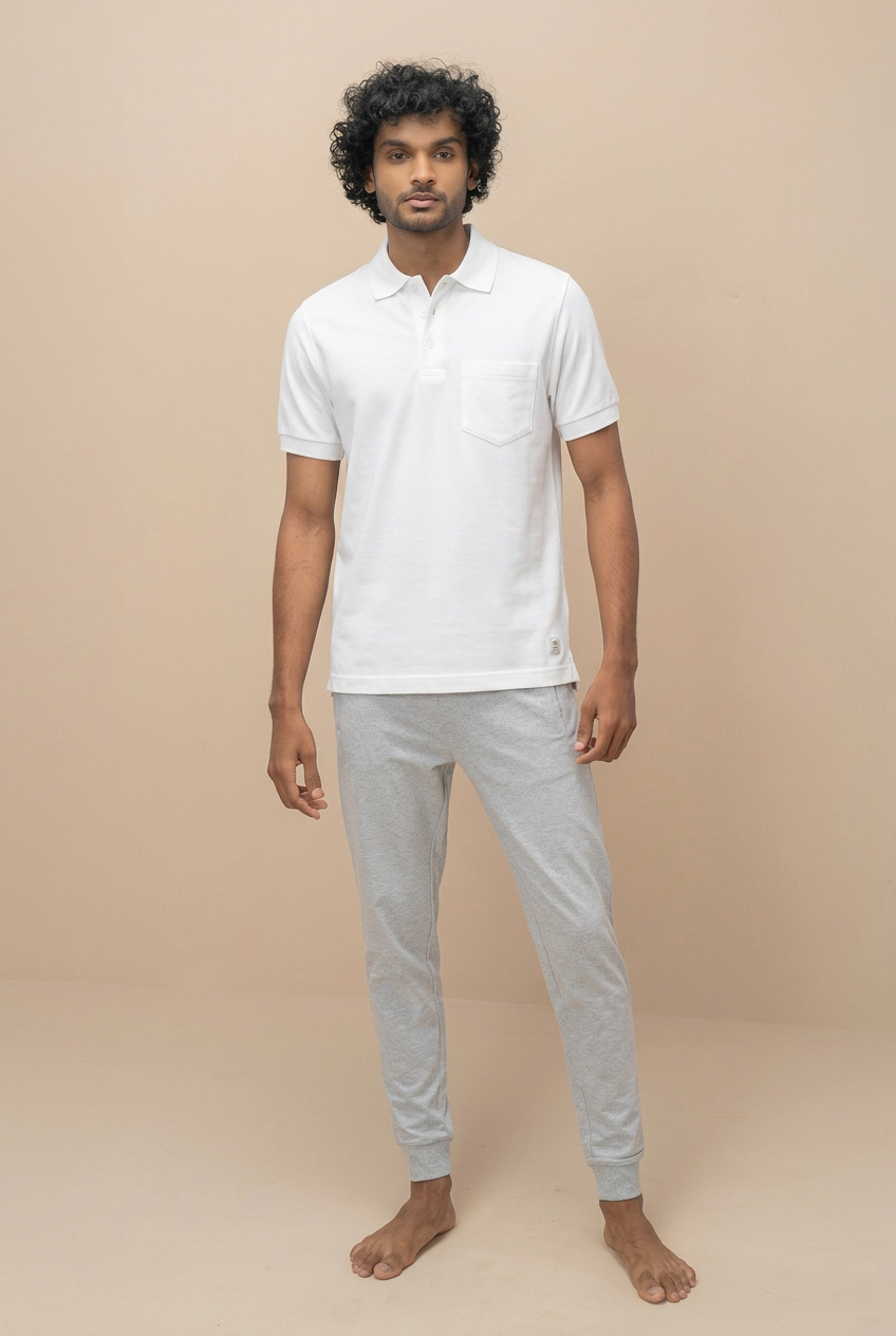 Ramraj Cotton Rich Pique Polo white