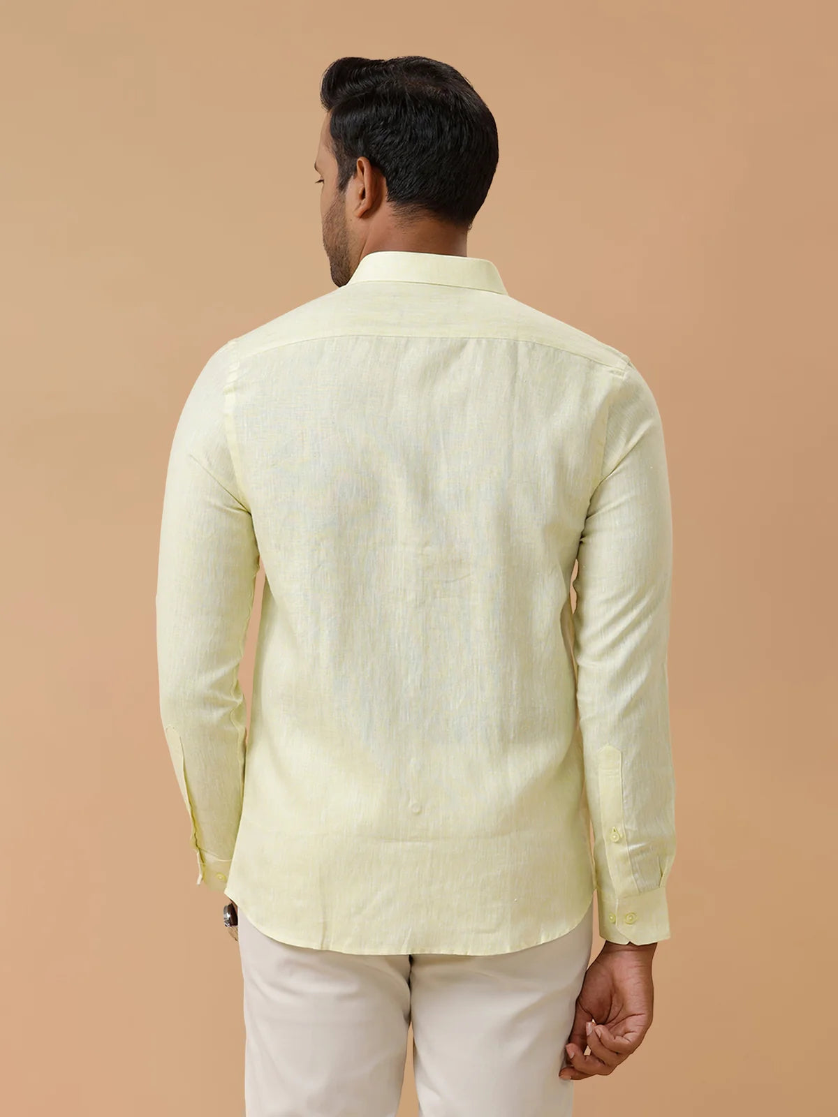 Ramraj Pure Linen Tidel Green Smart Fit Shirt L86