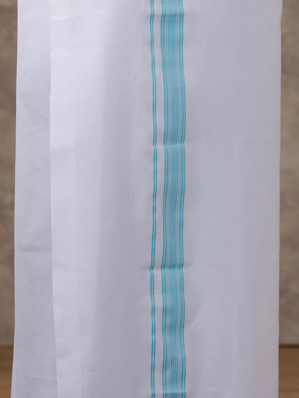 Ramraj Cotton Rich Blue Shirt with Matching Border Dhoti Set C50