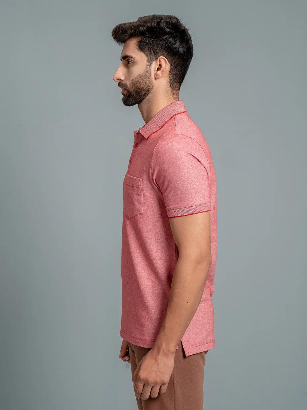 Ramraj Cotton Rich Pique Polo Red