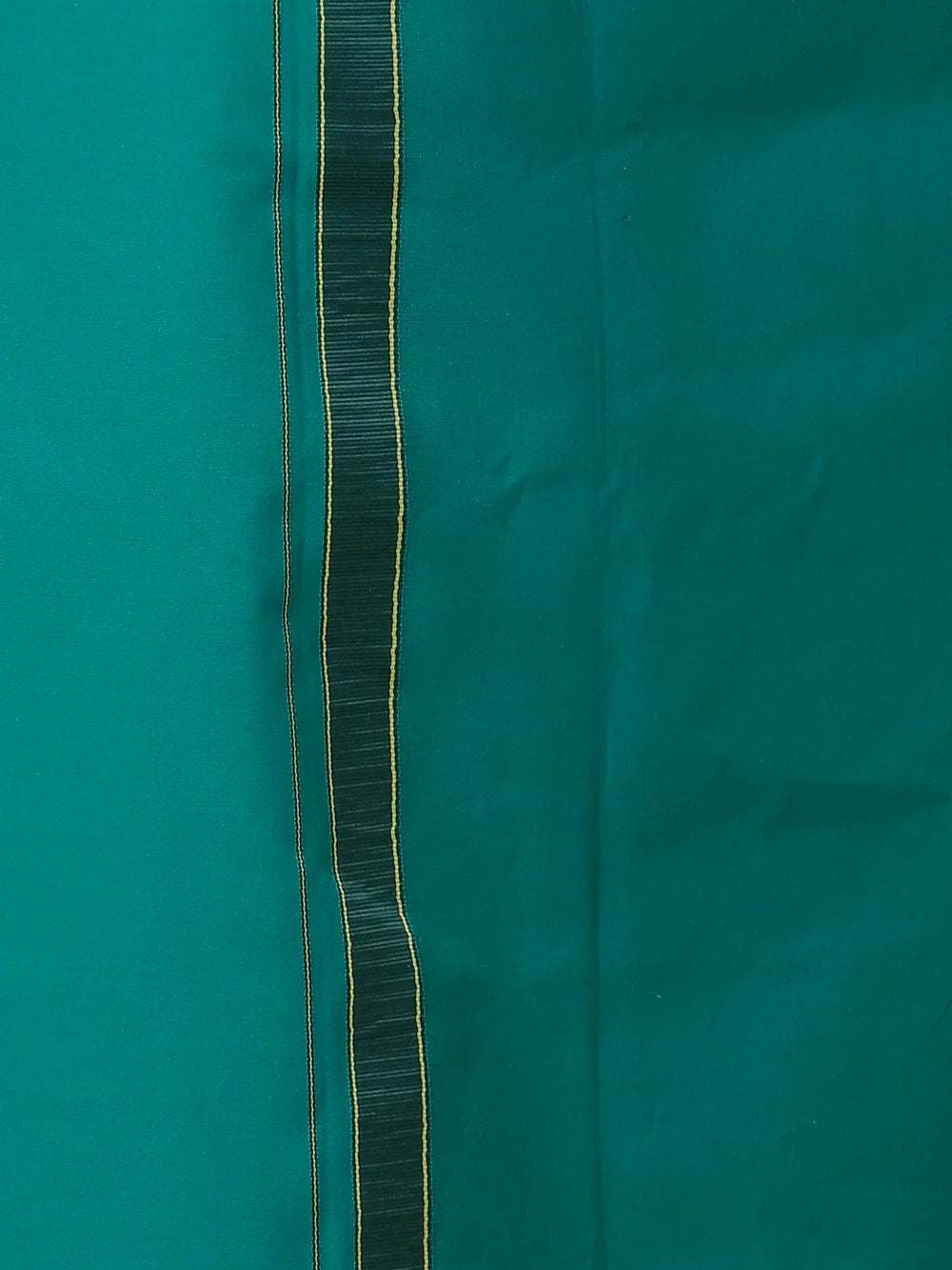 Ramraj Single Layer 100% Cotton Green Dhoti with Mayilkhan Border Brindhavan