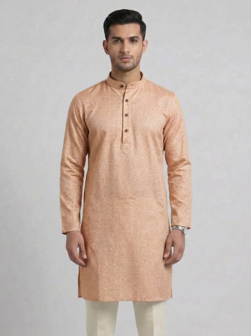Ramraj Cotton Full Length MYSTIC KURTHA MLPK Rose Gold MHJ1