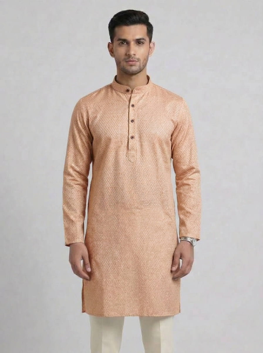 Ramraj Cotton Full Length MYSTIC KURTHA MLPK Rose Gold MHJ1