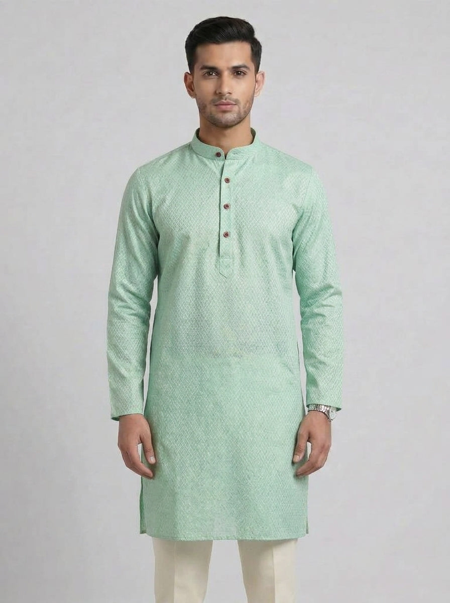 Ramraj Cotton Full Length MYSTIC KURTHA MLPK Greenish Blue MHJ6